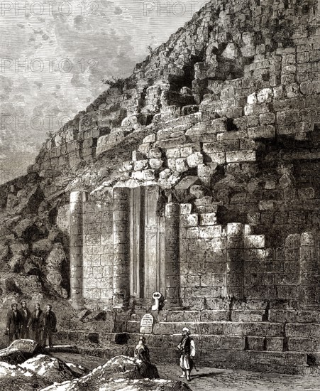Madghacen oder Medracen, ein königlicher Mausoleum-Tempel der numidischen Berberkönige, in der Nähe der Stadt Batna in Aurasius Mons in Numidien, Algerien