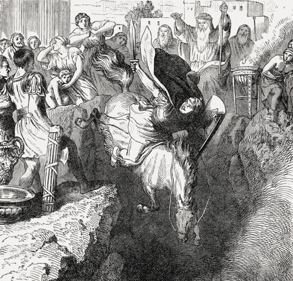 The Sacrificial Death of Marcus Curtius, Ancient Rome