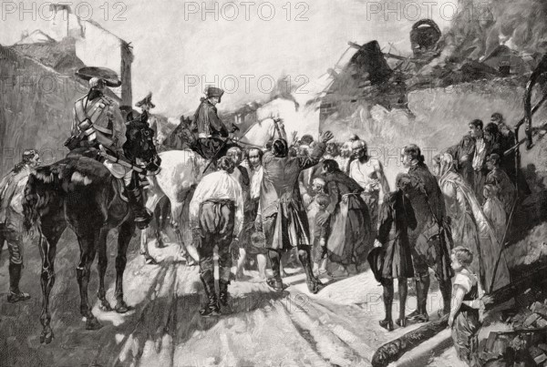Frederick II, before the Battle of Zorndorf, fought on 25 August 1758, Seven Years' War