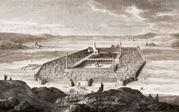 Al-Masjid an-Nabawimm, The Prophet's Mosque, city of Medina, Al Madinah Province, Saudi Arabia, 19th century, Asia