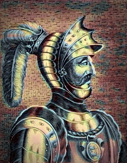 William I, ca. 1028, 1087, known as William the Conqueror, the first Norman King of England, digitally altered