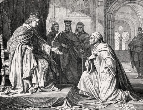Dante Alighieri, Italian poet and Henry VII, Holy Roman Emperor