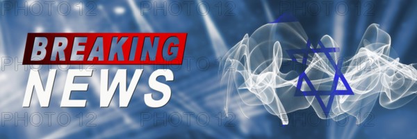 Israel Breaking News, Smoke Flag Background