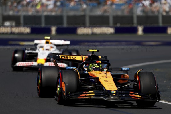 MELBOURNE, AUSTRALIA - MARCH 14: Lando Norris of Great Britain drives the McLaren Formula 1 Team MCL39 during first practice in the Australian Formula 1 Grand Prix at Albert Park in Melbourne, Australia, Oceania