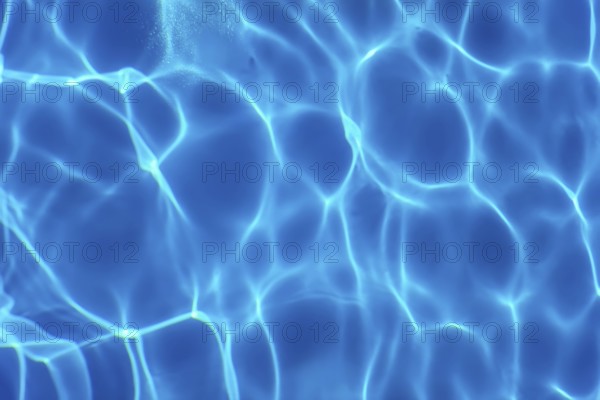 Blue Ripple Water Background, Swimming Pool Water Sun Reflection