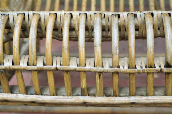 Bamboo chair close up, Pune, Maharashtra, India, Asia