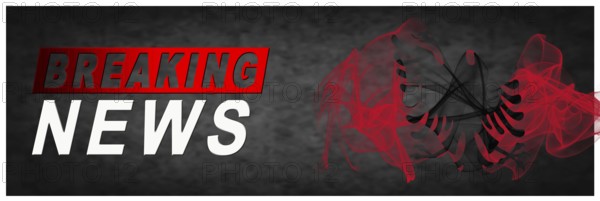 Albania Breaking News, Smoke Flag Background