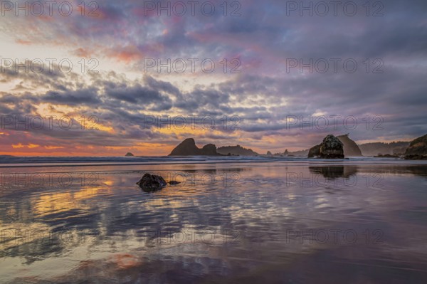 A color sunset landscape from Humboldt County, California