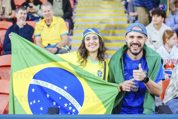 BRISBANE, AUSTRALIA, JULY 29: Fans as Brazil plays France at the FIFA Women's World Cup Australia & New Zealand 2023 at Brisbane Stadium on July 29, 2023