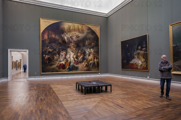 Large painting, The Destruction of Jerusalem by Titus, Wilhelm von Kaulbach 1846, Neue Pinakothek, Munich, Upper Bavaria, Bavaria, Germany, Europe