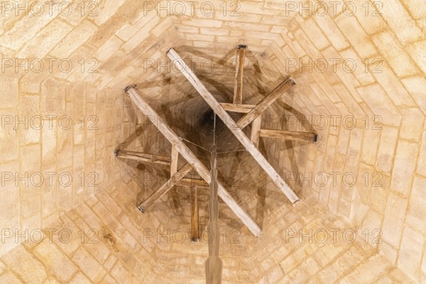 La Rochelle, France, August 7, 2018: Interior low angle view of Tower of the Lantern, Europe