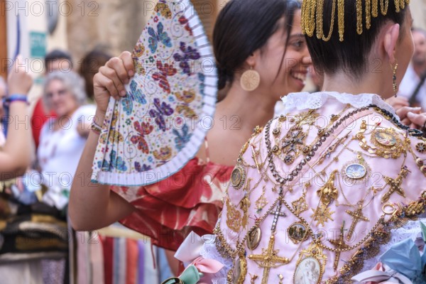 Dance of the Eagles and Sant Joan Pelos, Corpus Christi procession, Pollensa, Majorca, Balearic Islands, Spain, Europe