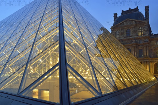Le Louvre, Napoleon Courtyard, Ming Pei, Architect, Glass, Metal, Entrance, Louvre Museum, Louvre Palace, Art, Historical Monument, Mona Lisa