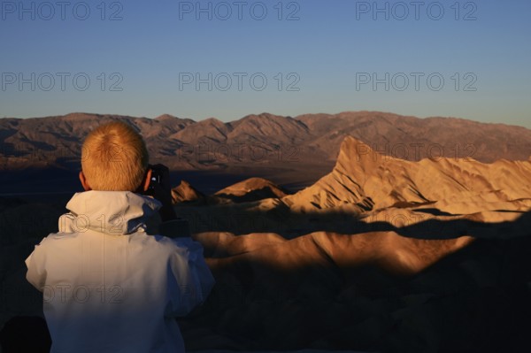 Sunrise at Zabriskie Point in Death Valley National Park, California, USA, North America