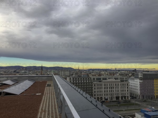 View to vienna city at the rooftop