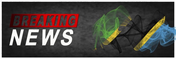 Tanzania Breaking News, Smoke Flag Background