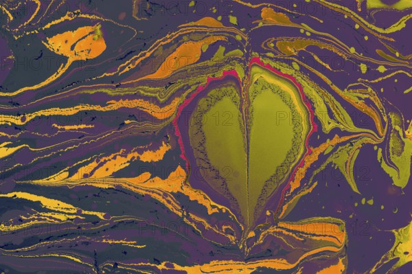 Abstract creative marbling pattern with love concept for fabric, design background texture