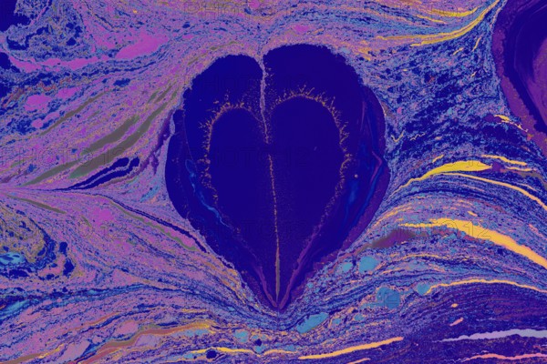 Abstract creative marbling pattern with love concept for fabric, design background texture