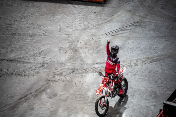 Lisbon, Portugal - March 2, 2024: HOT WHEELS MONSTER TRUCKS LIVE GLOW PARTY in Arena