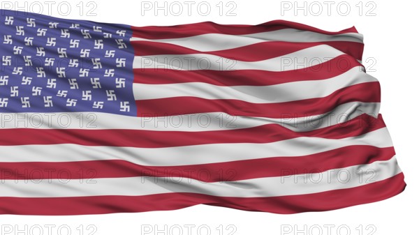 Man In High Castle Flag, Isolated On White Background