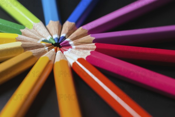 Color pencils school comcept