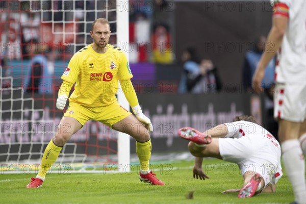 (DFL/DFB REGULATES PROHIBIT ANY USE OF PHOTOGRAPHS AS IMAGE SEQUENCES AND/OR QUASI-VIDEO), RheinEnergieStadion, Cologne, North Rhine-Westphalia, Marvin Schwäbe (1.FC Köln, Goalkeeper, #1), 2nd Bundesliga, 1.FC Köln, SV 07 Elversberg on 25/01/2025 at RheinEnergieStadion in Cologne Germany