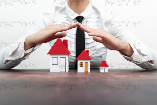 Lady Presenting New Home Insurance Deals In Outfit, Business Woman Showing Possible Mortegage Oppurtiunities For New House, Installments Caculated For Recent Apartments Coverage