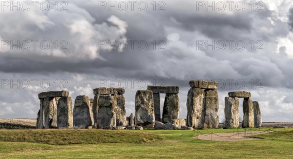 Salisbury, United Kingdom, 7 September, 2022: view of the prehistoric Stonehenge monument on Salisbury Plain in Wiltshire, Europe