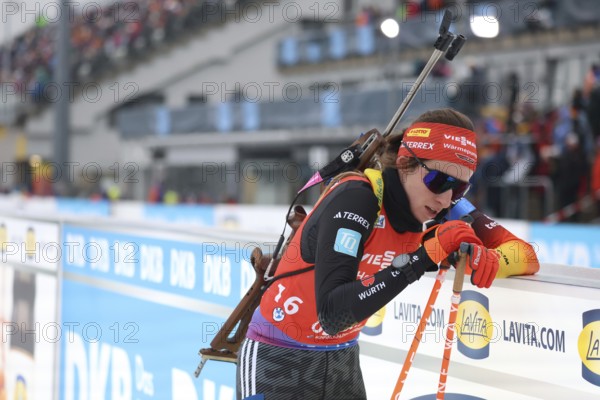 Vanessa Voigt (SV Rotterode/GER) at the shooting range at the IBU Biathlon World Cup Sprint Women Oberhof 2024