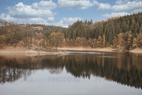 The Agger Reservoir, Aggertalsperre near Bergneustadt, Oberbergischen Land, Germany, Europe