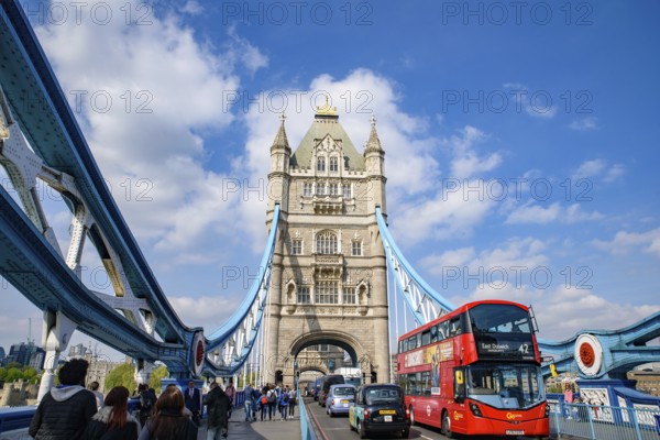 Tower Bridge crossing the River Thames in London, United Kingdom, Europe