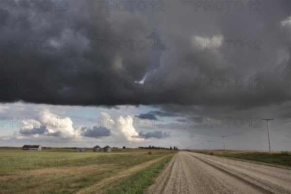 Storm Clouds Canada rural countryside Prairie Scene