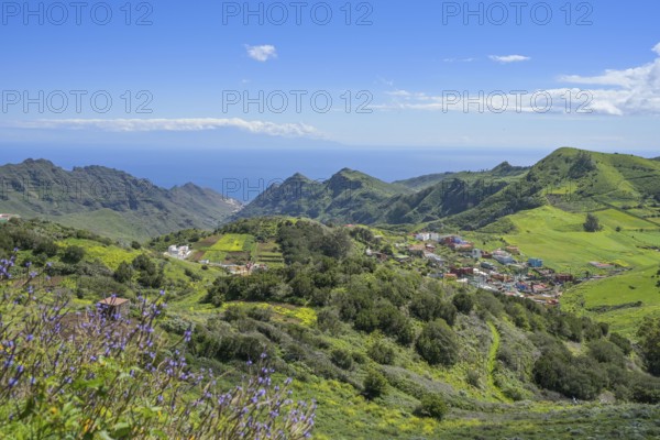 Panoramic view from the Mirador de Jardina in the Parque Rural de Anaga, Tenerife, Spain, Europe