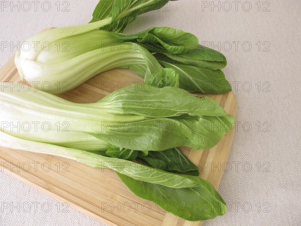 Pak Choi on a chopping board