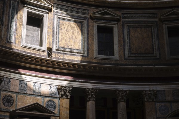 View of the interior of the Pantheon, Rome, Italy, Europe
