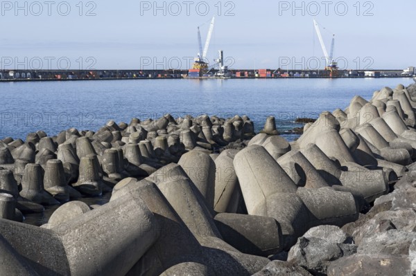 Breakwater in the harbour
