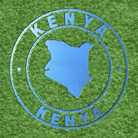 Map of Kenya, Forest with Water Map, CO2 Reduction