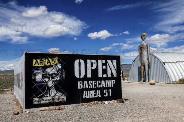 Alien Research Centre, Earth Station Area 51, Rachel, Extraterrestrial Highway, Nevada, USA, North America