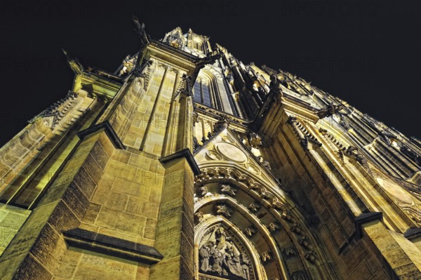 Prague. St Vitus Cathedral in the dark