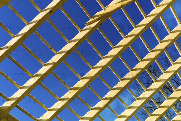 Roof construction made of wood, symbolic photo for home ownership, house construction and house financing Austria