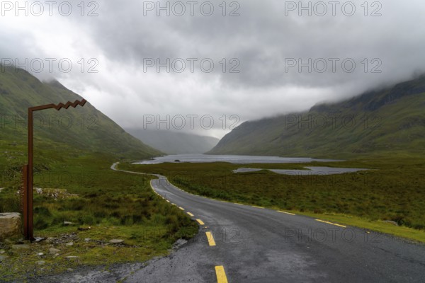 Delphi, Ireland, 24v July, 2022: the Doolough Valley stop on the Wild Atlantic Way scenic drive in western Ireland, Europe