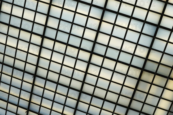 Glass roof construction to capture daylight