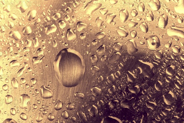 Background covered with water drops in close-up view