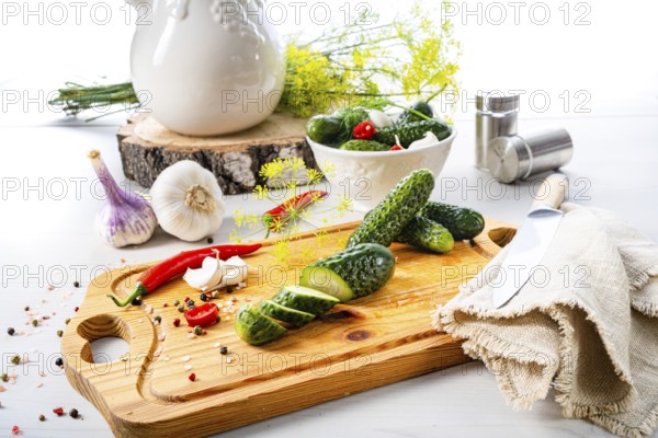 Fresh pickled cucumber with knob, (Polish malosolne)