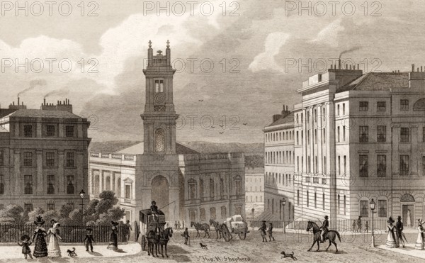 St Stephen's Church, St Vincent Street, Edinburgh, Scotland, 19th century, from Modern Athens by Th. H. Shepherd