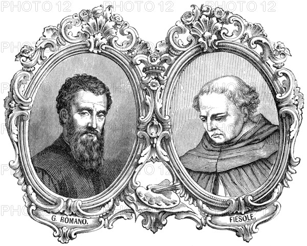 Giulio Romano, Italian painter and architect and Fra Angelico, Fra Giovanni da Fiesole, c.?1395 – 1455, Italian painter