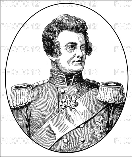 Portrait of Frederick William IV or Friedrich Wilhelm IV., 1795 - 1861, King of Prussia, Portrait von Friedrich Wilhelm IV., 1795 - 1861, König von Preußen