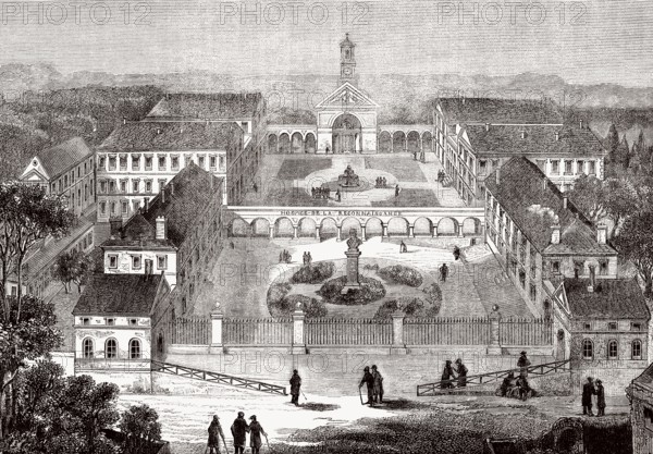 Ancien hospice Brézin, Universitätsklinikum Raymond Poincaré, Garches, Paris, Frankreich, 19.