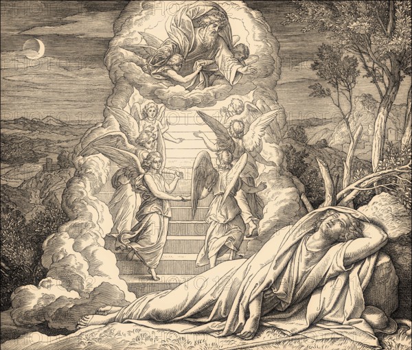 Jacob's Dream, Old Testament, by Julius Schnorr von Carolsfeld, 1860