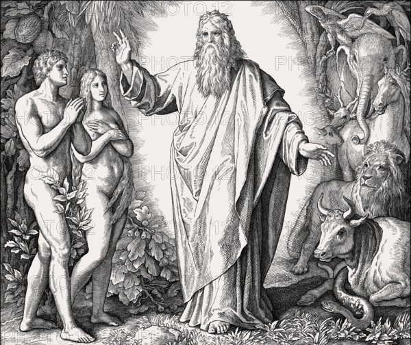 Creation of Humanity, by Julius Schnorr von Carolsfeld, 1860